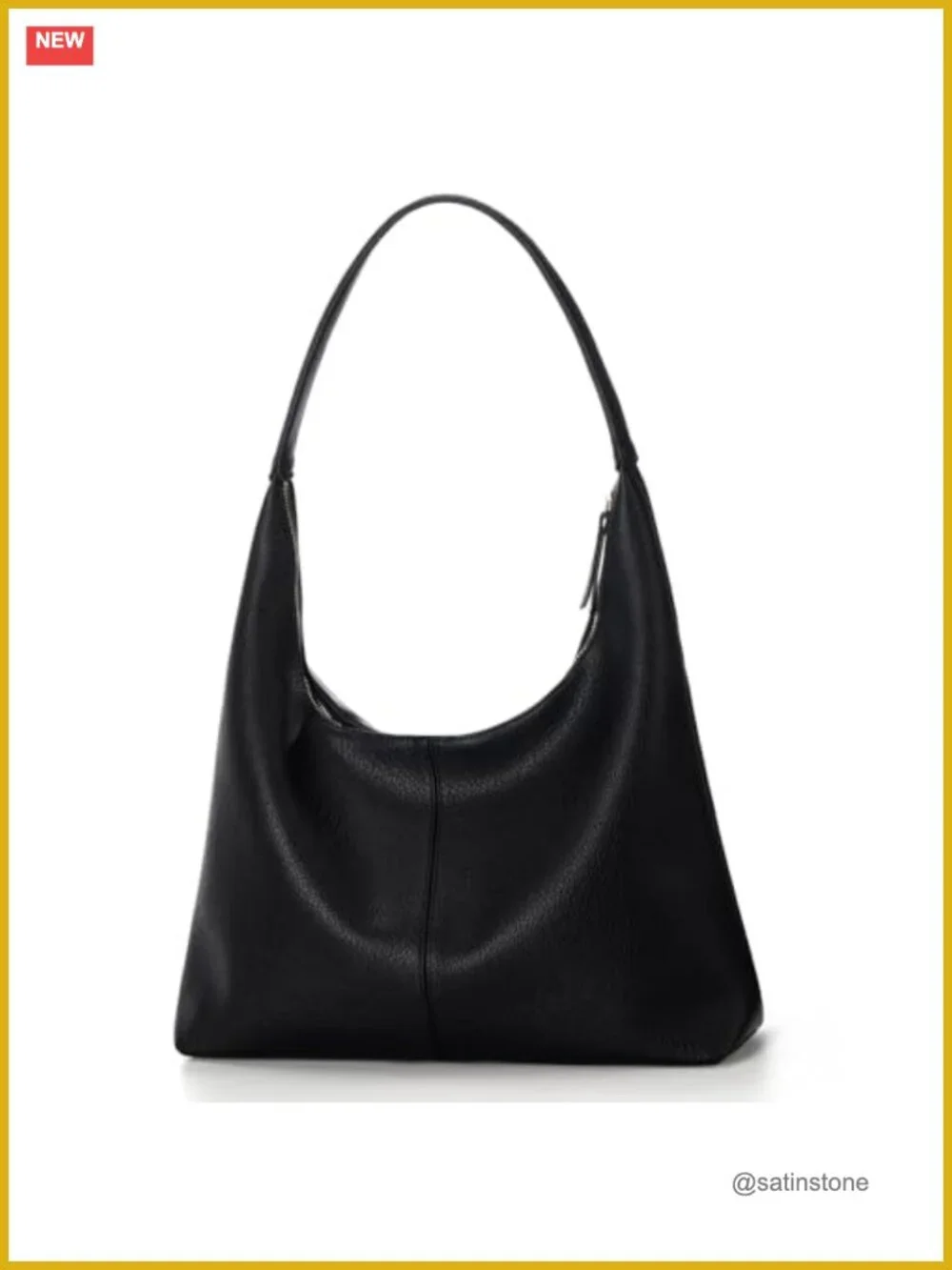 Large Vegan Leather Tote Bag for Women, Zippered Hobo Shoulder Purse